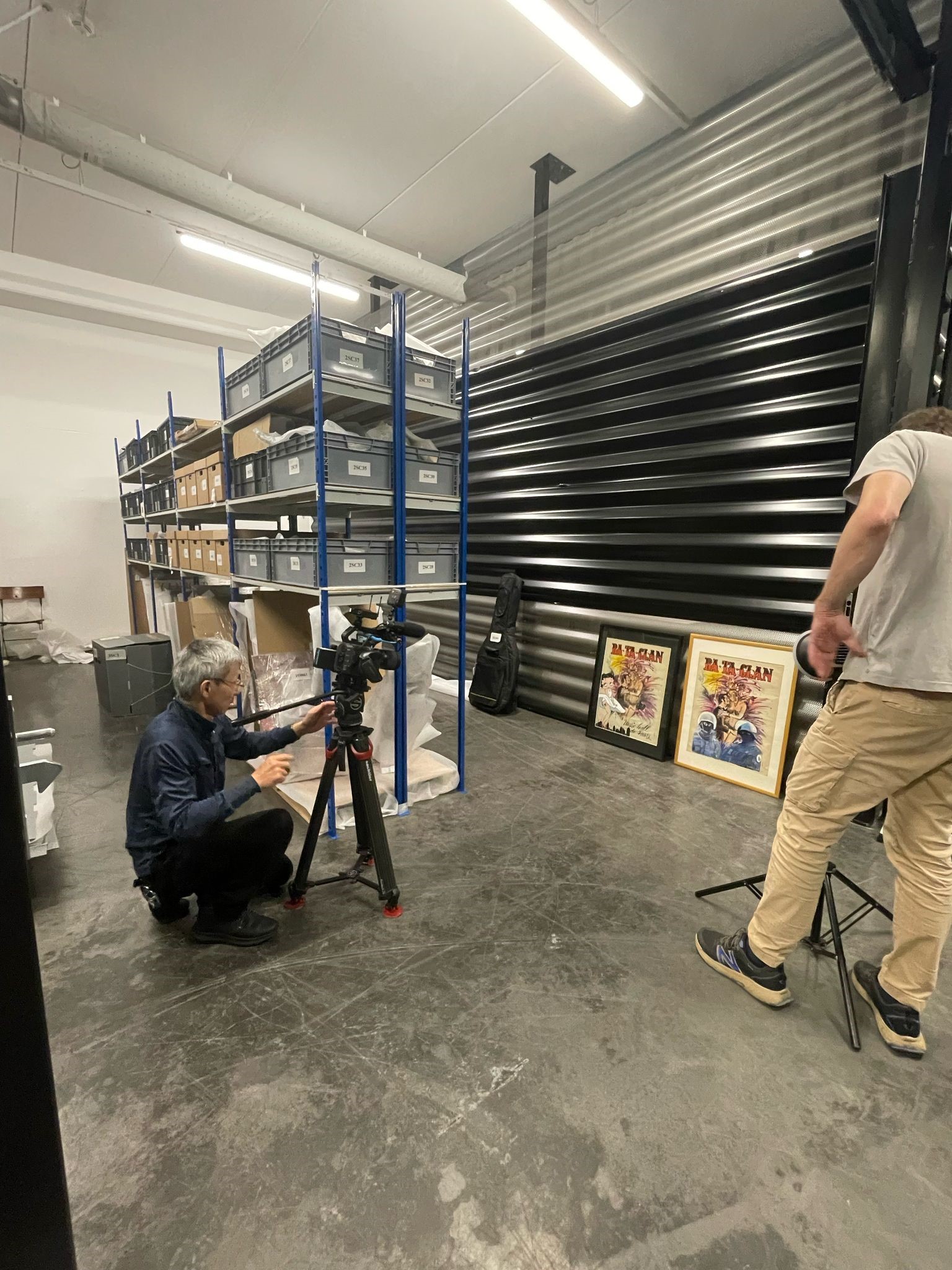 photographie d'un tournage en préparation d'un reportage